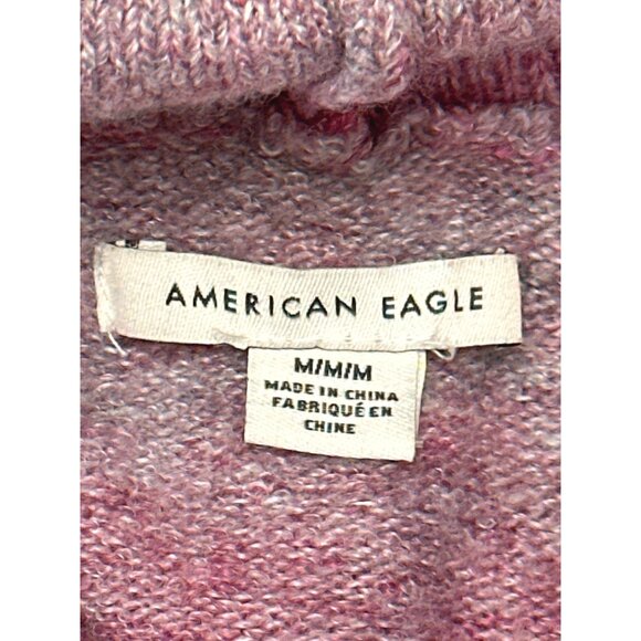 American Eagle Womens Cowl Neck Sweater Medium Pink & Gray - Picture 5 of 11